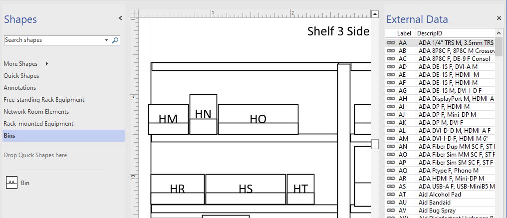 Supply Shelf Bins